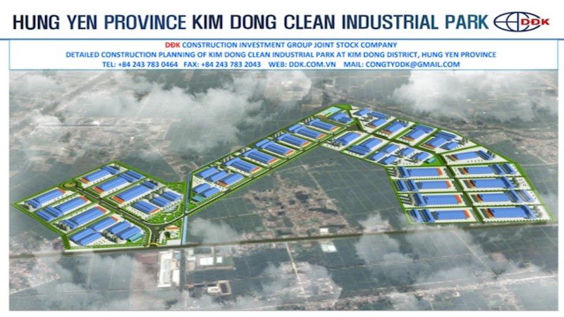 Hưng Yên duyệt đồ án quy hoạch chi tiết khu công nghiệp Kim Động gần 100 ha