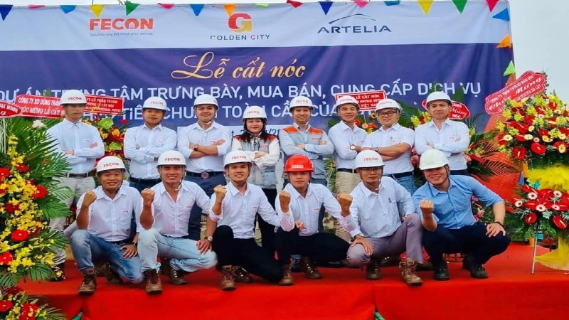FECON hoàn thành công tác cất nóc dự án “trung tâm trưng bày, mua bán, cung cấp dịch vụ theo tiêu chuẩn toàn cầu của Toyota”