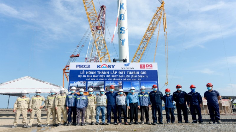 Nhà máy điện gió Kosy Bạc Liêu sẵn sàng cho ngày phát điện