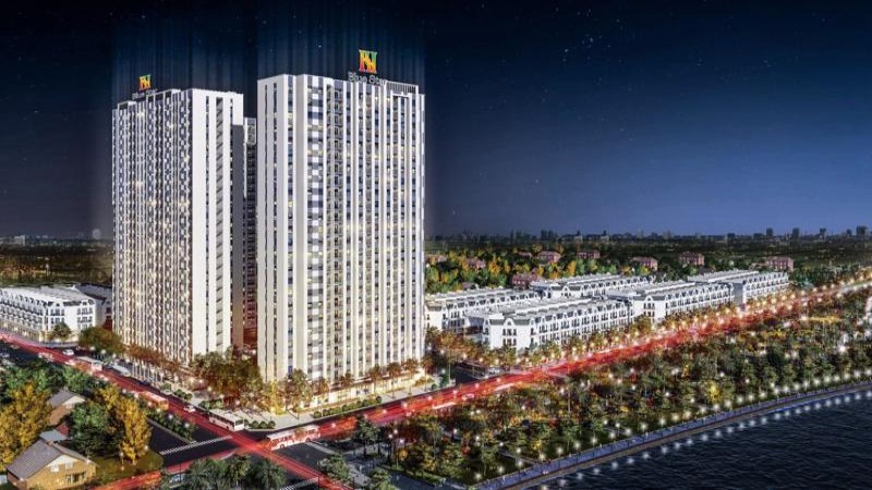 Handico 5 cất nóc dự án Hanhomes Blue Star