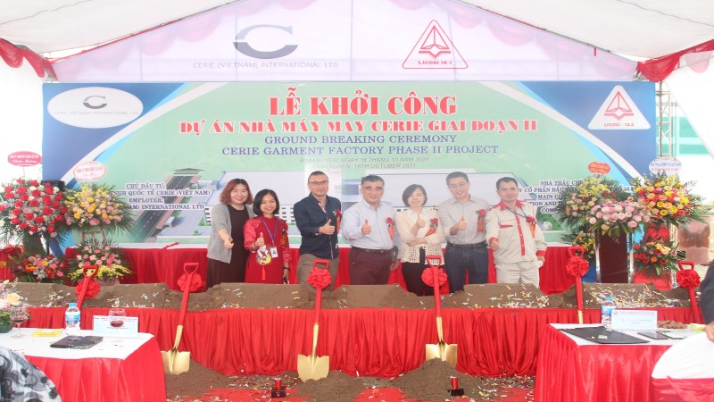 Khởi công dự án nhà máy may Cerie giai đoạn 2
