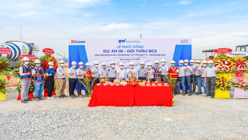 Ricons khởi công dự án 06-gói thầu BC2-BW Nhơn Trạch