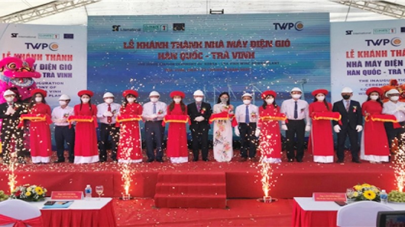 Khánh thành nhà máy điện gió Hàn Quốc – Trà Vinh hơn 2.800 tỷ đồng