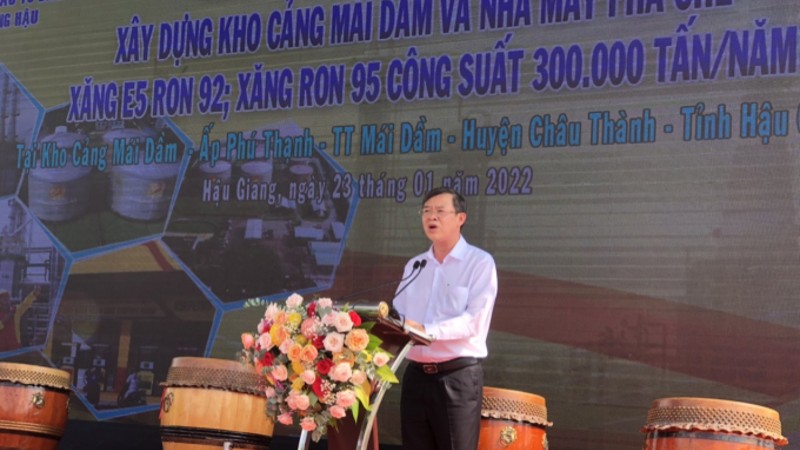 Hậu Giang: Khởi công xây dựng cảng, kho, nhà máy chế biến xăng dầu với vốn đầu tư 600 tỷ đồng