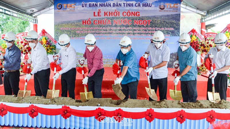 Cà Mau khởi công Dự án hồ chứa nước ngọt phục vụ trên 110.000 dân