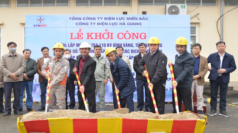 Khởi công dự án lắp máy biến áp T2 trạm biến áp 110kV Bình Vàng