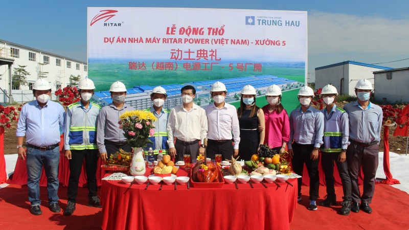 Lễ động thổ nhà máy sản xuất Pin, ắc qui Ritar Power – Xưởng 5