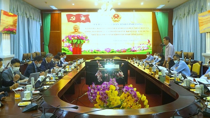 UBND tỉnh Vĩnh Long tiếp đoàn công tác của Liên doanh Tập đoàn EREX Nhật Bản và Công ty Cổ phần Tập đoàn T&T đến trao đổi về khả năng xây dựng nhà máy điện sinh khối tại tỉnh