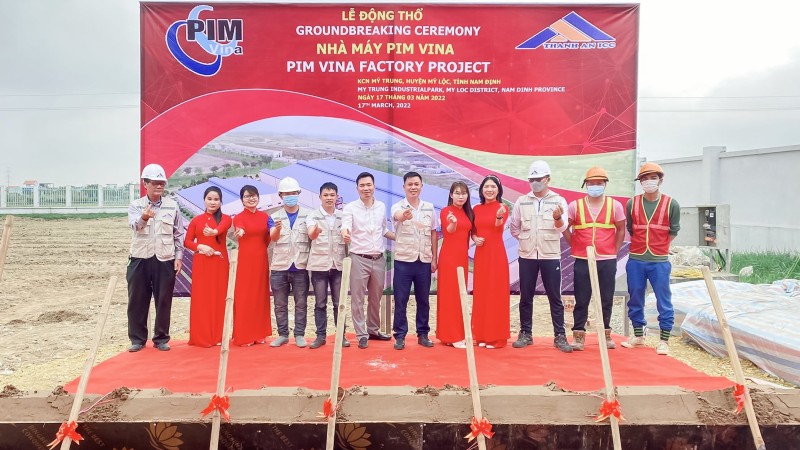 Thành An ICC long trọng tổ chức lễ khởi công dự án nhà máy PIM Vina tại KCN Mỹ Trung, Nam Định