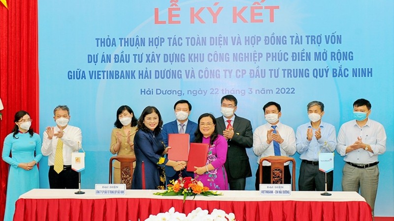Vietinbank chi nhánh Hải Dương tài trợ vốn 900 tỷ đồng xây dựng khu công nghiệp Phúc Điền mở rộng