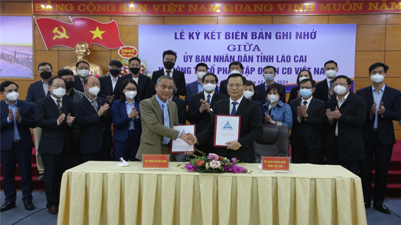 Lào Cai ký kết ghi nhớ hợp tác với Tập đoàn CĐ Việt Nam