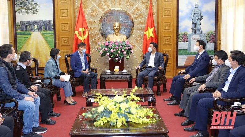 Bí thư Tỉnh ủy Đỗ Trọng Hưng tiếp, làm việc với Chủ tịch Tập đoàn Hoa Lợi