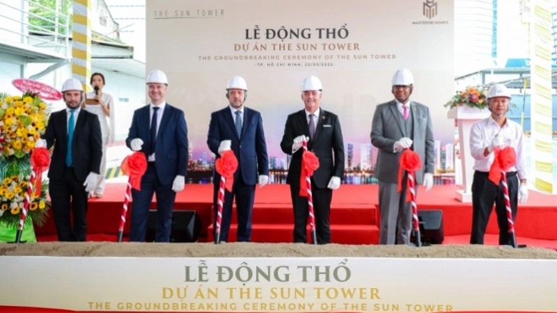 Masterise Homes động thổ tòa nhà văn phòng – thương mại The Sun Tower