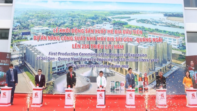 SABECO khánh thành dự án đầu tư mở rộng nâng công suất Nhà máy Bia Sài Gòn – Quảng Ngãi