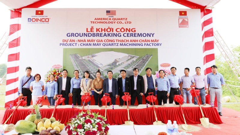 Lễ khởi công dự án nhà máy gia công Thạch Anh Chân  Mây