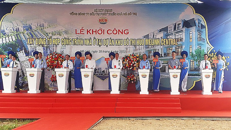 Khởi công xây dựng tổ hợp nhà ở tại dự án HUD Me Linh Central