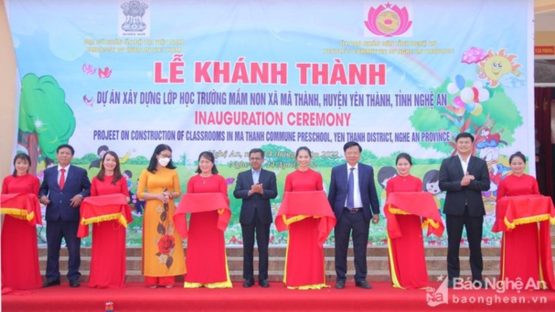 Khánh thành dự án xây dựng lớp học mầm non do Đại sứ quán Ấn Độ tài trợ