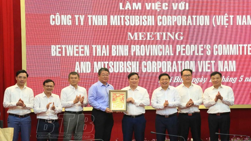 Thái Bình: UBND tỉnh làm việc với Công ty Mitsubishi Corporation