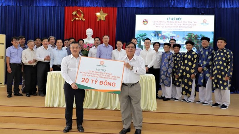 Một tập đoàn tài trợ 20 tỷ đồng dự án bảo tồn, tôn tạo khu vực miếu bà trên đỉnh núi Sam