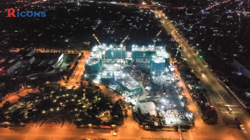 Cập nhật thông tin dự án West  Gate đổ mẻ bê tông đóng nắp hầm tháp C1 và C2