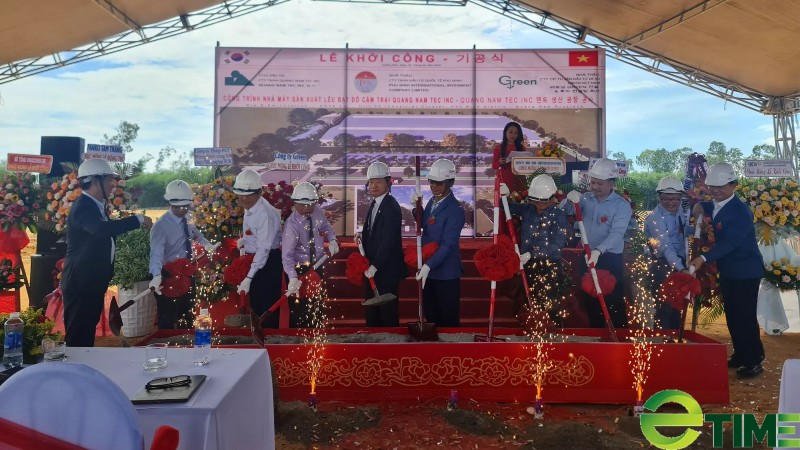 Quảng Nam: Doanh nghiệp Hàn Quốc khởi công dự án sản xuất xuất khẩu lều bạt, đồ cắm trại 30 triệu đô la Mỹ/năm