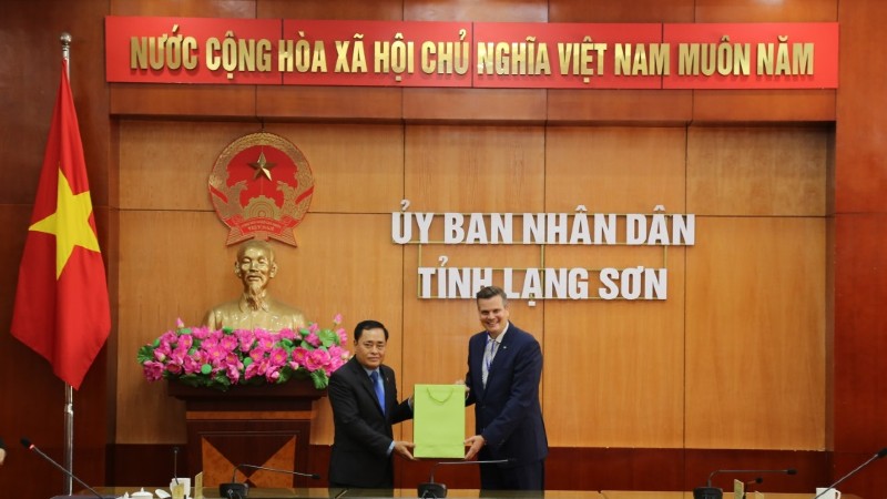 Lãnh đạo UBND tỉnh Lạng Sơn tiếp và làm việc với Đoàn công tác của Công ty TNHH BayWa r.e Wind Projects Việt Nam