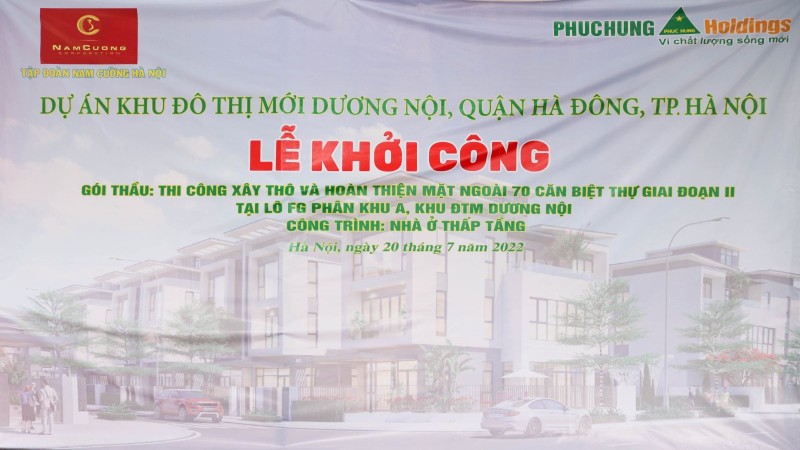 Lễ Động Thổ, Khởi Công Xây Dựng Gói Thầu “Thi Công Xây Thô Và Hoàn Thiện Mặt Ngoài 70 Căn Biệt Thự Giai Đoạn II” Tại Dự Án Khu Đô Thị Mới Dương Nội