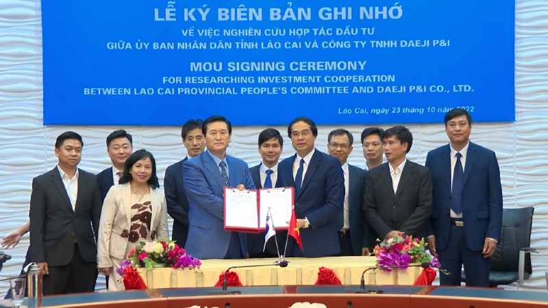 UBND tỉnh ký biên bản ghi nhớ về nghiên cứu đầu tư với Công ty TNHH Daeji P&I (Hàn Quốc)