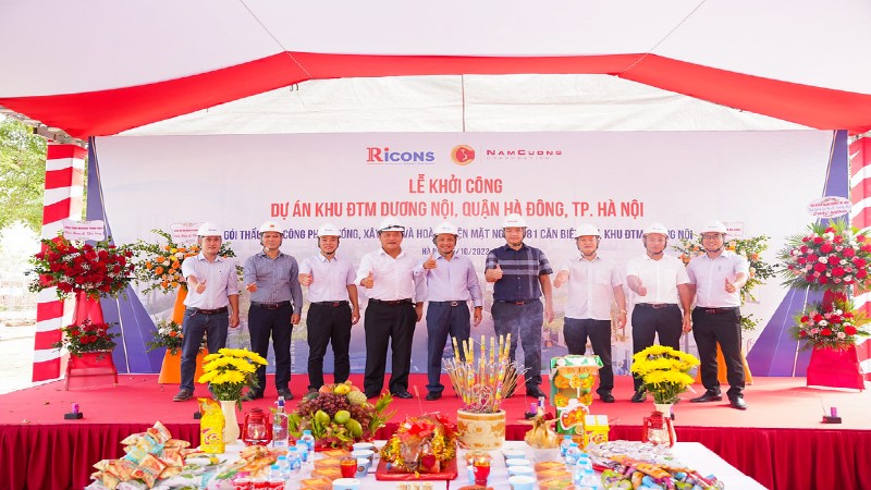 Ricons tổ chức Lễ khởi công dự án nhà ở thấp tầng KĐT mới Dương Nội, Hà Đông, Hà Nội