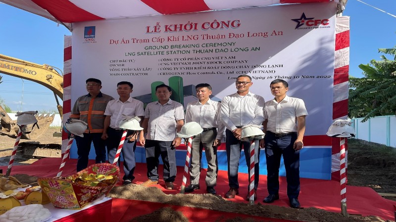 CNG Việt Nam khởi công xây dựng trạm cấp khí LNG đầu tiên tại KCN Thuận Đạo, Long An