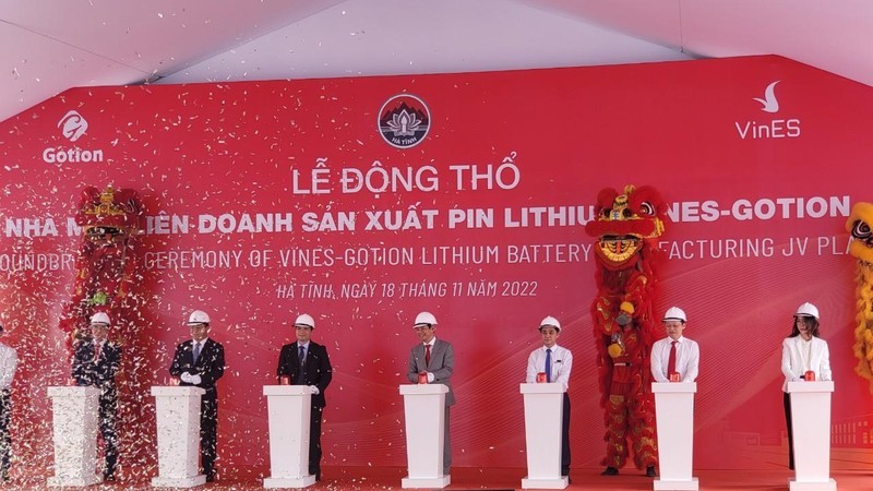 Động thổ nhà máy sản xuất pin LFP tại Vũng Áng