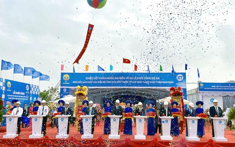 Khởi công Dự án Nhà máy sản xuất cấu kiện bê-tông 900 tỷ đồng ở Nam Định