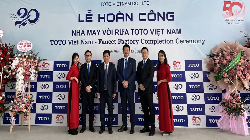 Hoàn công Nhà máy Vòi rửa Toto Việt Nam tại Khu công nghiệp Thăng Long Vĩnh Phúc