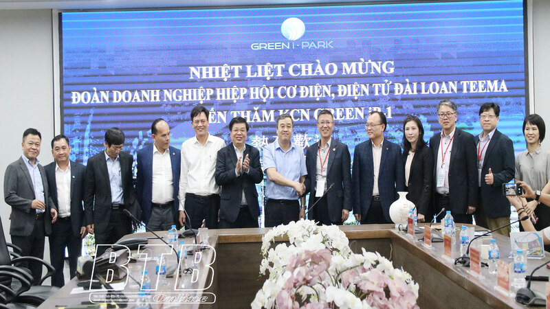 Đoàn doanh nghiệp Hiệp hội cơ điện, điện tử Đài Loan tìm hiểu cơ hội đầu tư tại tỉnh