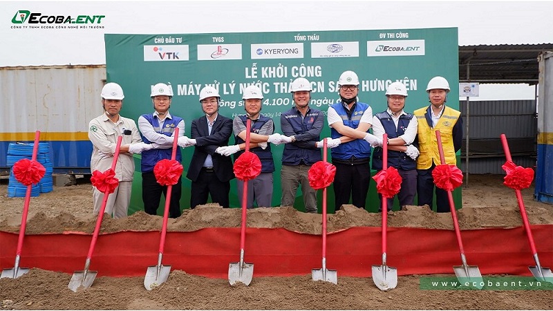 Khởi công dự án nhà máy xử lý nước thải KCN Sạch Hưng Yên