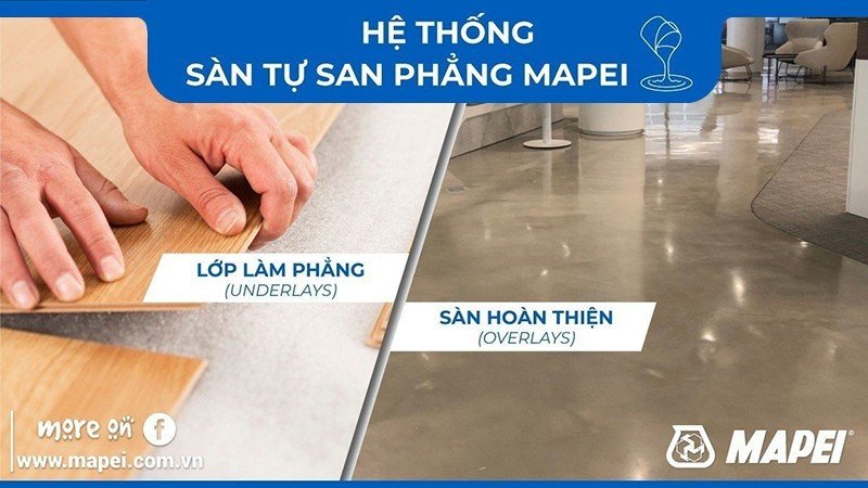 Hệ thống sàn tự san phẳng gốc xi măng từ Mapei