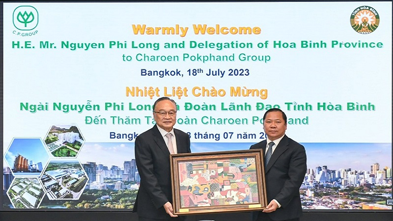 Đoàn công tác tỉnh Hòa Bình làm việc với Tập đoàn CP Thái Lan