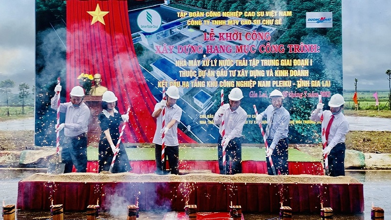 Khởi công Dự án xử lý nước thải tập trung Khu công nghiệp Nam Pleiku