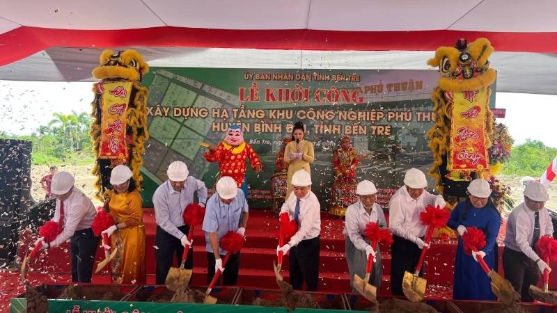 Bến Tre khởi công xây dựng hạ tầng Khu công nghiệp Phú Thuận