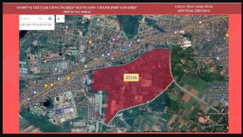 Ninh Bình lập cụm công nghiệp Trung Sơn trên 600 tỷ đồng