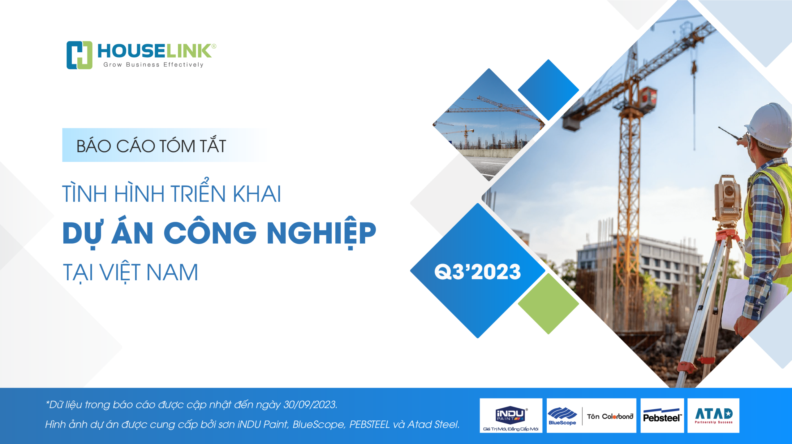 Báo cáo tóm tắt: Tình hình triển khai dự án xây dựng công nghiệp Q3.2023