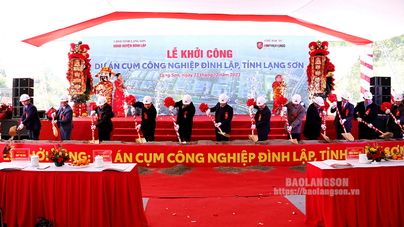 Khởi công dự án Cụm công nghiệp Đình Lập