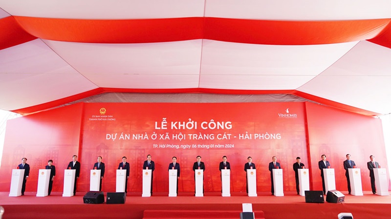 Khởi công Dự án Nhà ở xã hội Tràng Cát – Hải Phòng (giai đoạn 1), đáp ứng nhu cầu về chỗ ở cho khoảng 10.000 người