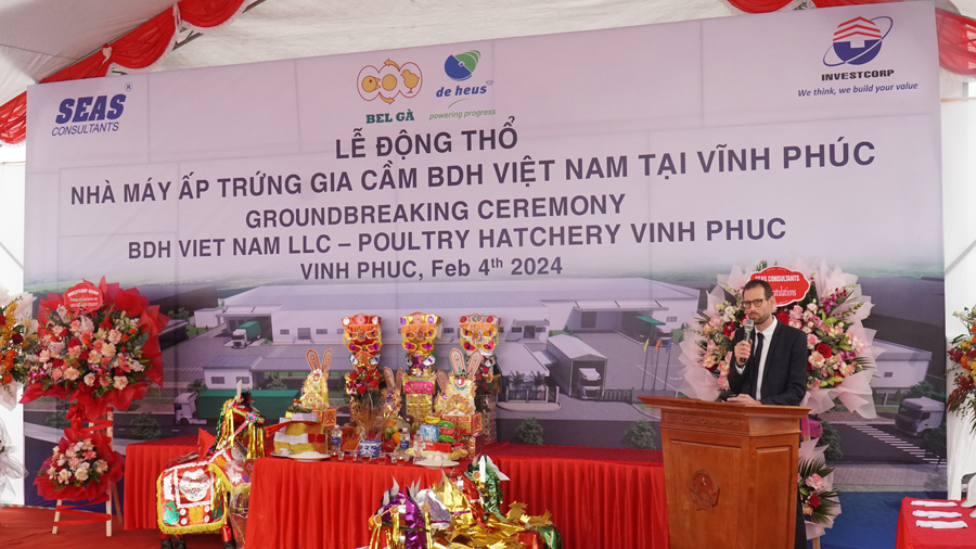 Khởi công dự án Nhà máy Ấp trứng gia cầm BDH Việt Nam tại Vĩnh Phúc