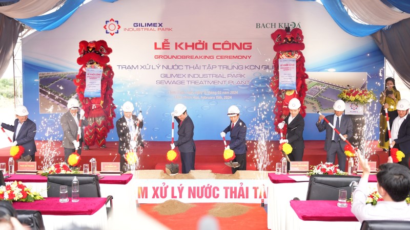 Khởi công Trạm xử lý nước thải tập trung Khu công nghiệp Gilimex