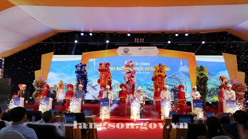 Lãnh đạo UBND tỉnh dự Lễ khởi công dự án khu đô thị mới Hữu Lũng