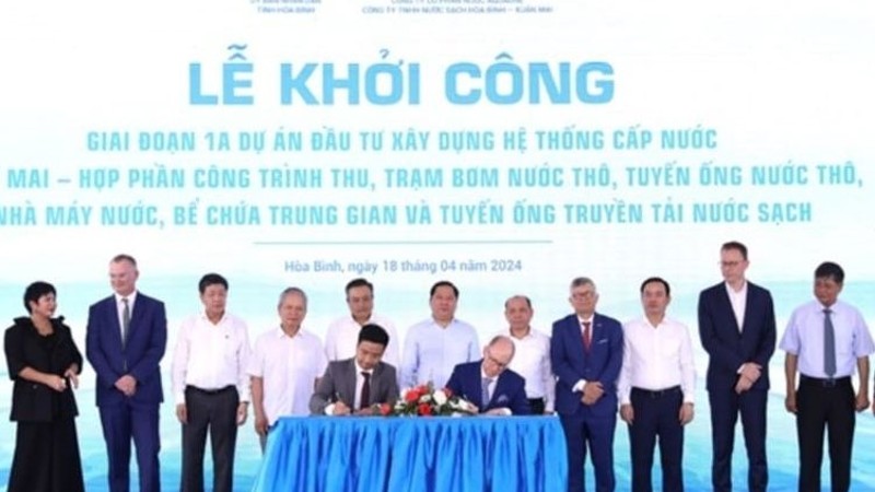 Khởi công giai đoạn 1, dự án đầu tư xây dựng hệ thống cấp nước Xuân Mai – Hòa Bình