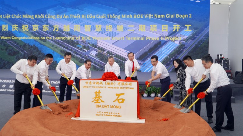 Tập đoàn BOE khởi công nhà máy sản xuất tivi, màn hình điện tử hơn 275 triệu USD tại Bà Rịa-Vũng Tàu, tạo việc làm cho 4.000 lao động