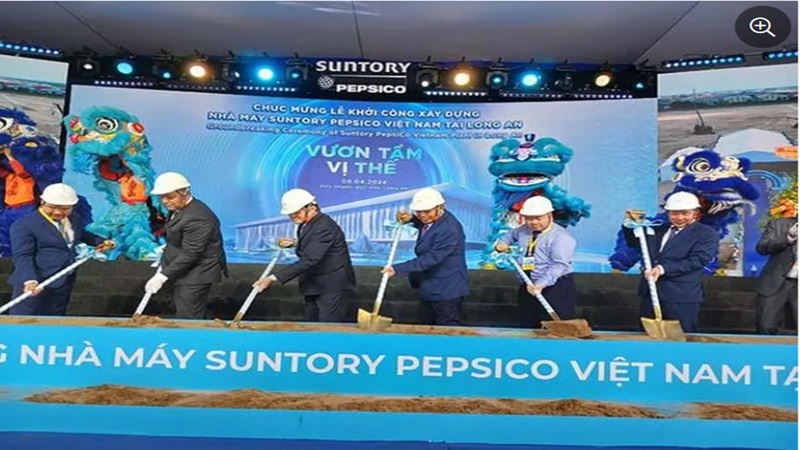 Suntory Pepsico khởi công nhà máy thứ 6 vận hành năng lượng tái tạo tại Long An