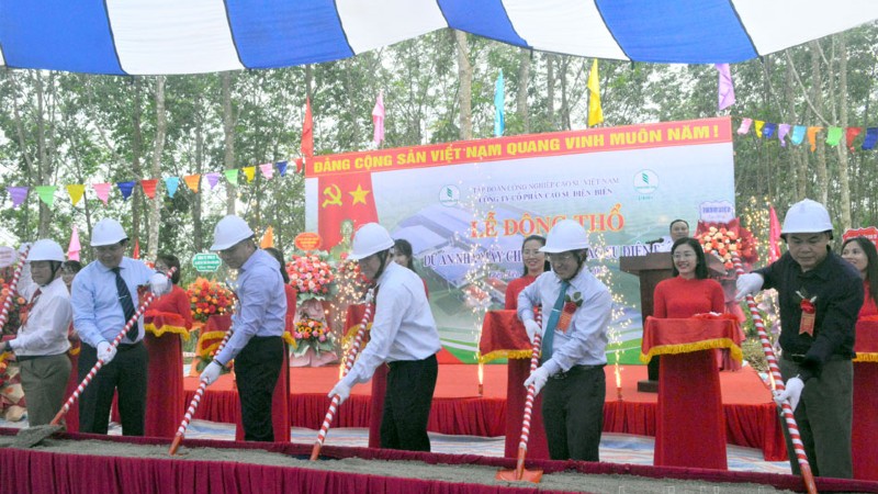 Khởi công xây dựng nhà máy chế biến mủ cao su Điện Biên